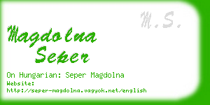 magdolna seper business card